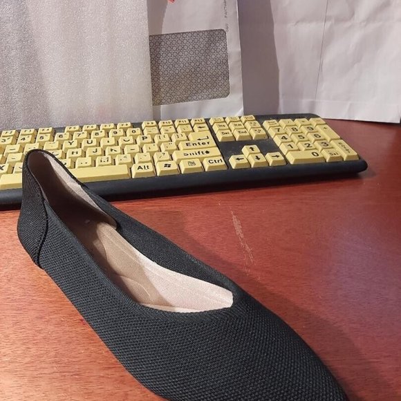 NEW ! Semwiss Women Ballet Flat Knit Black Size US8/CHN250/US7.5/CHN245 - Picture 1 of 6